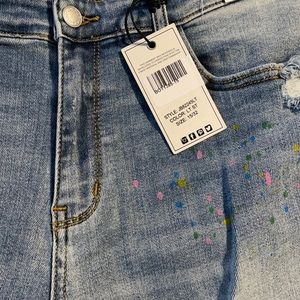 Judy blue paint splatter boyfriend jeans